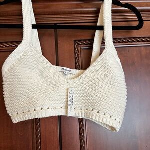 Madewell bralette Ivory knit.
